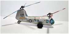 US Air Force Piasecki HUP-2 Navy UR 68 Helicopter; Rare Vintage Friction Tin Toy