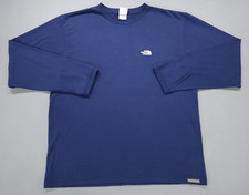 Vintage The North Face VaporWick USA Made Long Sleeve Blue Polyester Shirt Men L