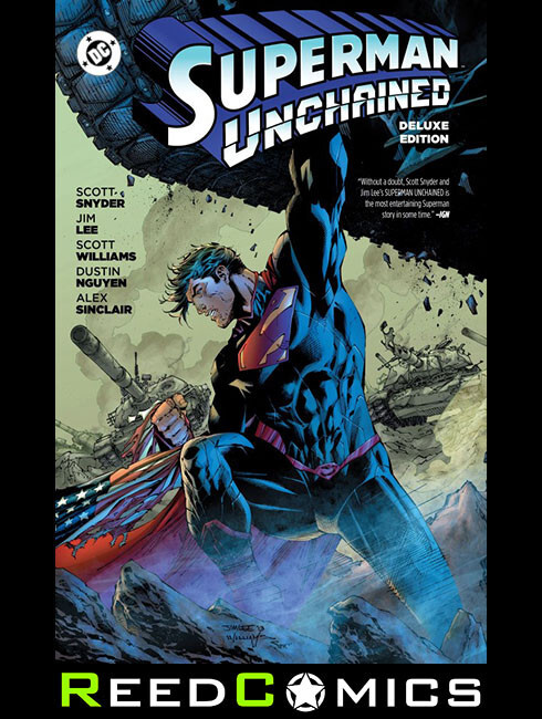 SUPERMAN UNCHAINED DELUXE EDITION HARDCOVER SUPERMAN DAY 2025 VARIANT DUST COVER