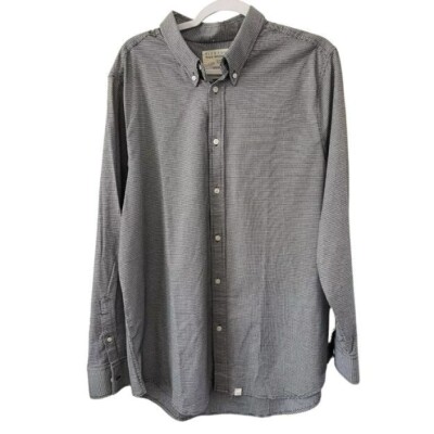 NWT Five Four Nick Wooster Button Down Shirt Mens size XL Gingham black/white
