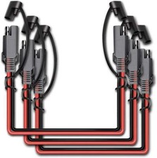 SAE to SAE Extension Cable 3 Pack 3 Feet 18 AWG 2-Pin Quick Release 12-24V