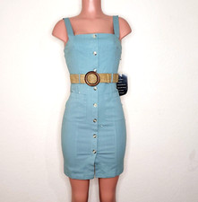 HAVE Fashion Vintage Blue Green Sheath Dress NWT Small Faux Button Splatter