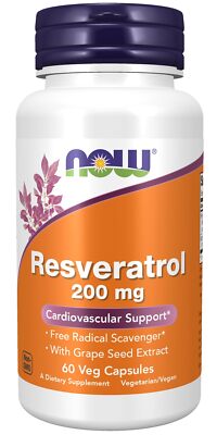 Resveratrol Nutritional Supplement 60 Count Anti Aging Free Radical Scavenger