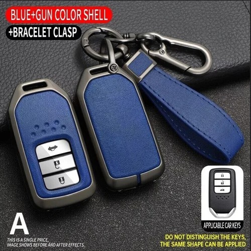 Zinc Alloy TPU Car Key Fob Case Cover For Honda Civic Accord CR-V HR-V Fit Pilot - Picture 28 of 33