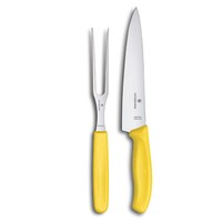 Victorinox Swiss Classic Tranchier-Set Gelb Tranchiermesser 19 Cm Fleischgabel