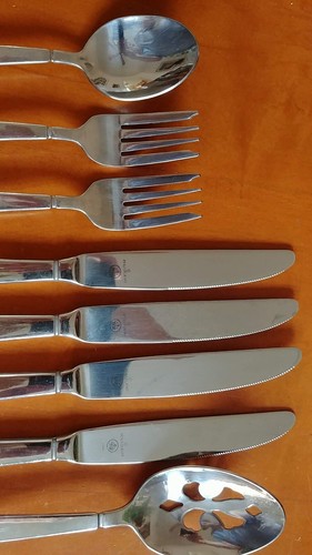 Pfaltzgraff PASSAGE Edelstahl Besteck 8-teilig Konvolut LÖFFEL GABELN MESSER - Bild 2 von 5