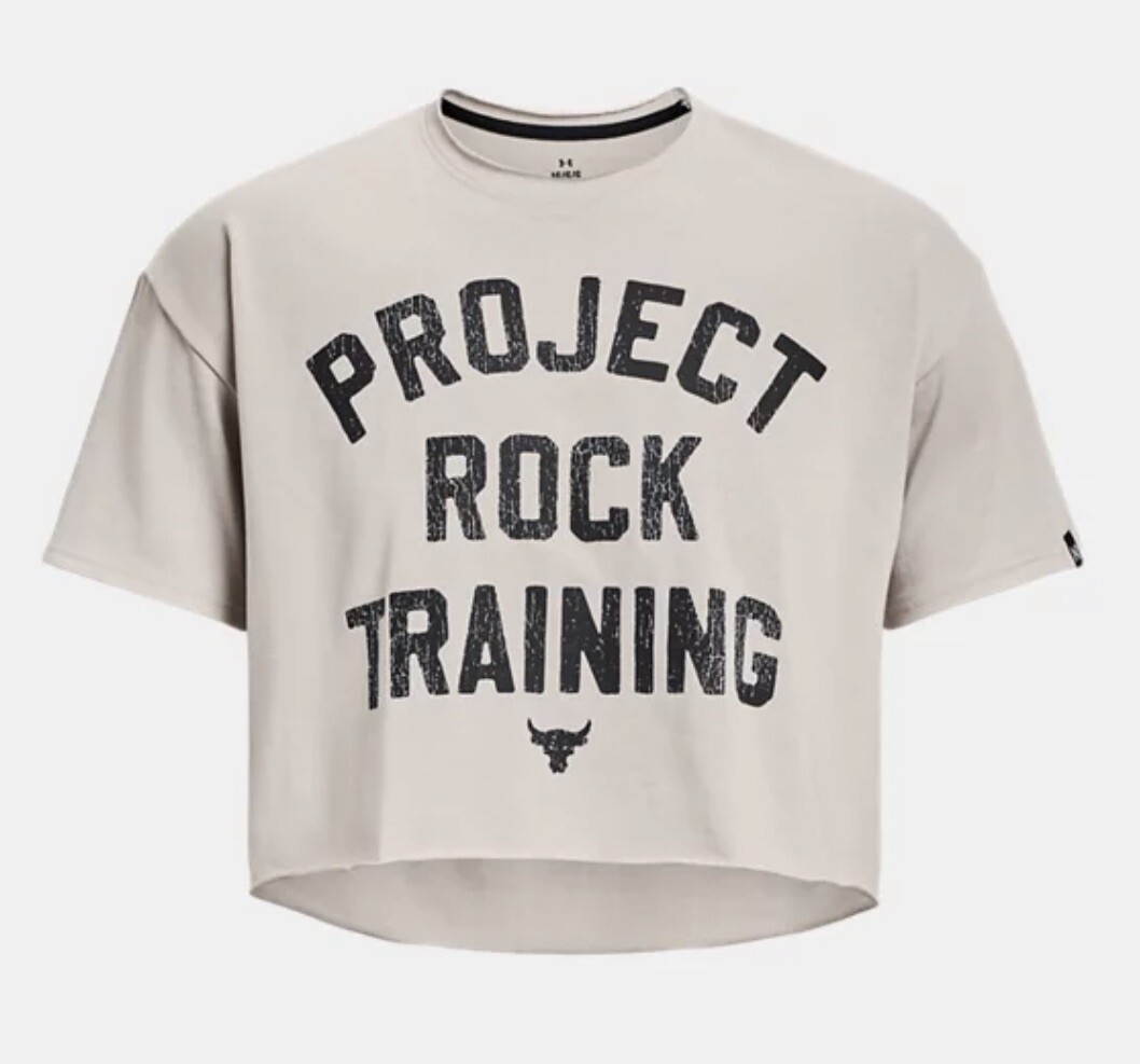 Under Armour Mens Project Rock Stay Hungry Cutoff T-Shirt Gray Size XL NWT thumbnail 2