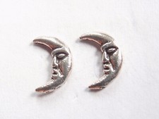 Crescent Moon 925 Sterling Silver Stud Earrings