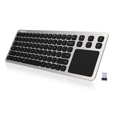 	Wireless Keyboard 2.4G Touch TV with Easy Media Control Built-In Touchpad Mo...