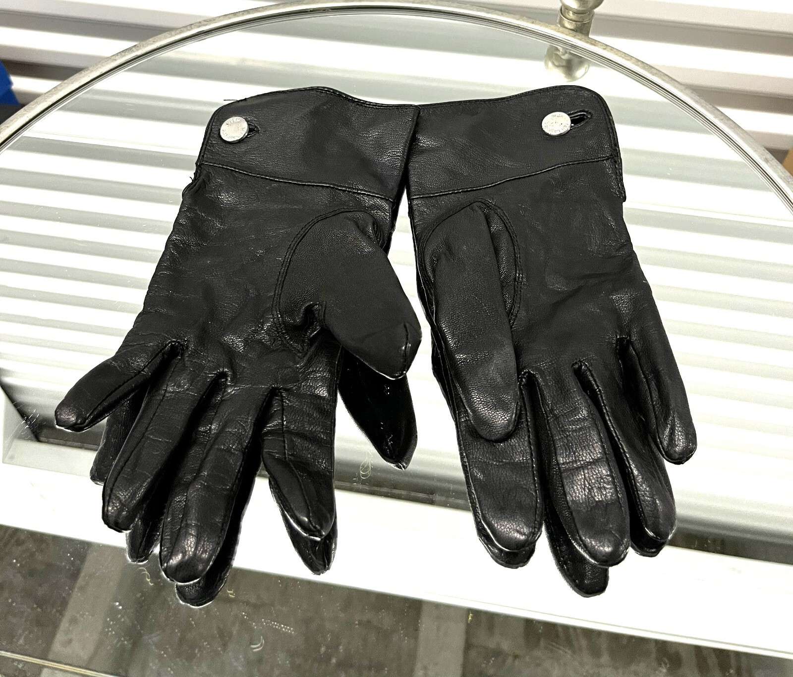 Karl Lagerfeld for H&M Black Leather Gloves - image 2