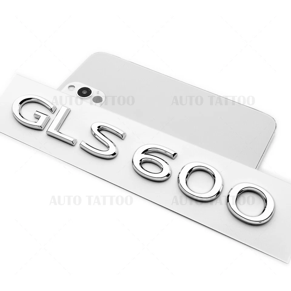 Placa de identificación cromada Mercedes-Maybach GLS 600 SUV AMG emblema letra puerta levadiza Foto 4 de 4