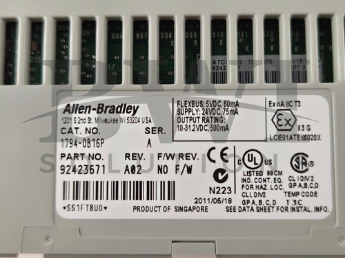 Allen Bradley 1794-OB16P /A Flex I/O Discrete Output Module 1794OB16P Lot of 3 - Picture 2 of 7