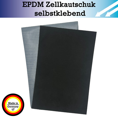 Zellkautschuk EPDM selbstklebend Moosgummi Format: 200mm x 300mm (ca. A4)