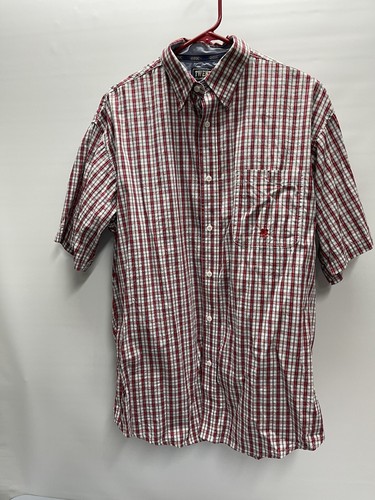 Wrangler TwentyX 20X Short Sleeve Button Down Plaid Mens Size L - Picture 3 of 4