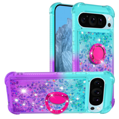 For Google Pixel 10 Pro XL 9A 8 7A Glitter Shockproof Phone Case With Kickstand