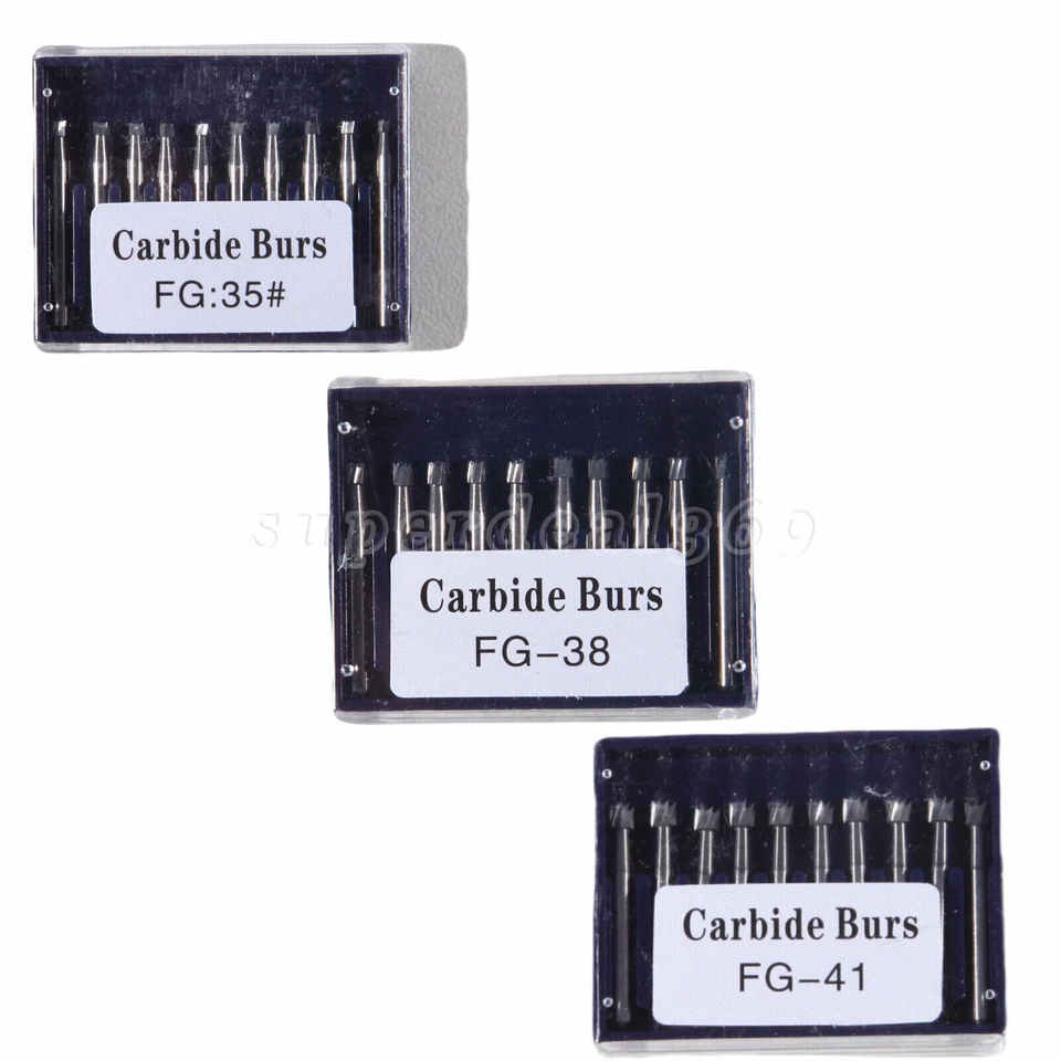 10-100pc Dental Carbide Bur Inverted Cone For High Speed Handpiece FG35 38 41 ns - Image 2 of 2