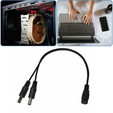 Y Splitter Cable 1 to 2 Way DC5.5x2.1mm Power Extension Adapter Cable for Camera