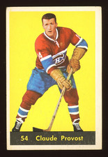 Claude Provost 1960-61 Parkhurst #54 Canadien de Montréal EX