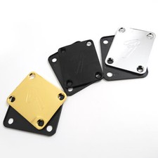 For Fender Stratocaster Telecaster "F" Logo Guitar Neck Plate Gold Chrome Black