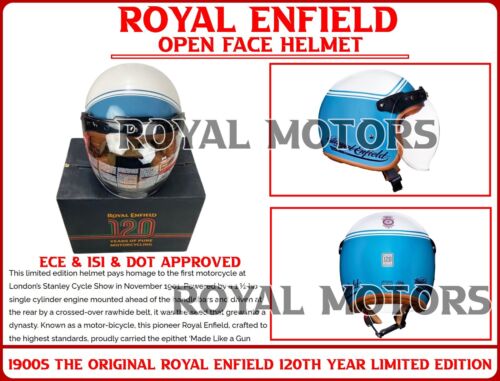 Royal Enfield "1900s THE ORIGINAL" 120th Year Limited Edition Helmet (Open Face) - Afbeelding 1 van 16