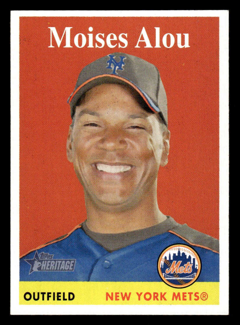 2007 Topps Heritage #272 Moises Alou Card New York Mets