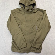 Merrell Rain Jacket Mens Medium Green Select Dry Side Vents Hiking Full Zip