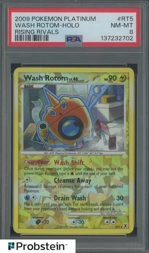2009 Pokemon Platinum Rising Rivals #RT5 Wash Rotom Holo PSA 8 NM-MT