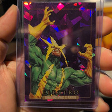 SkyBox 2024 Marvel Masterpieces '92 Platinum Electro #23 Purple Crystals