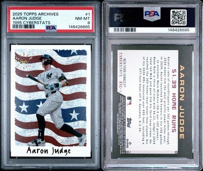 2025 Topps Archives - 1995 Topps Cyberstats Aaron Judge #95C-1 for