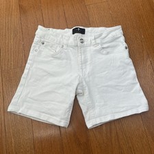 7 For All Mankind Denim Jean Shorts Youth Girls Kids Size 10 White