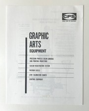 Caesar-Saltzman Graphic Arts Equipment Catalog Pages: Reprints