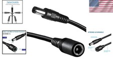 2-Pack Male to Male DC Extension Cord 5.5mm x 2.1mm,12v DC Power Extension Cable