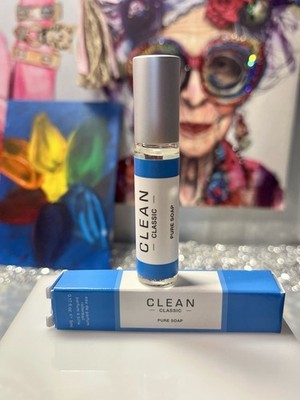 CLEAN Classic ''PURE SOAP'' Eau De Parfum Rollerball 5mL/0.17 fl Oz New In Box