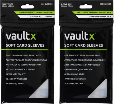 Vault X Soft Penny Sleeves (400 Pack) for Standard Trading 400 Pack, Clear