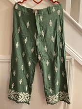 Zara Linen XL Crop Wide Leg Trousers