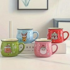 Christmas Gift Cups Mini Set of 4 Festive Party Xmas Kitchen Tea Coffee Cups