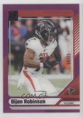 2024 Panini Clearly Donruss Purple /75 Bijan Robinson #4 1oa8