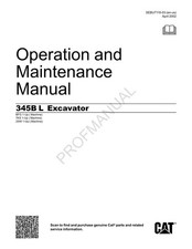 Caterpillar 345B L Excavator Operators Maintenance Manual