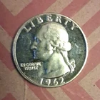 1962 Washington Quarter 25C 90% silver UnCirculated US Coin Washington
