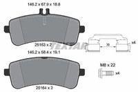 Textar Bremsbelagsatz, Scheibenbremse 2516302 FüR MERCEDES-BENZ