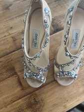 JIMMY CHOO QUINZE PUMPS - WOMAN'S DESIGNER SHOES - JEWELED CRYSTAL-MESH