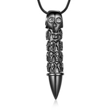Urn Necklaces for Ashes Waterproof Bullet Container Pendant  Cremation Jewelry