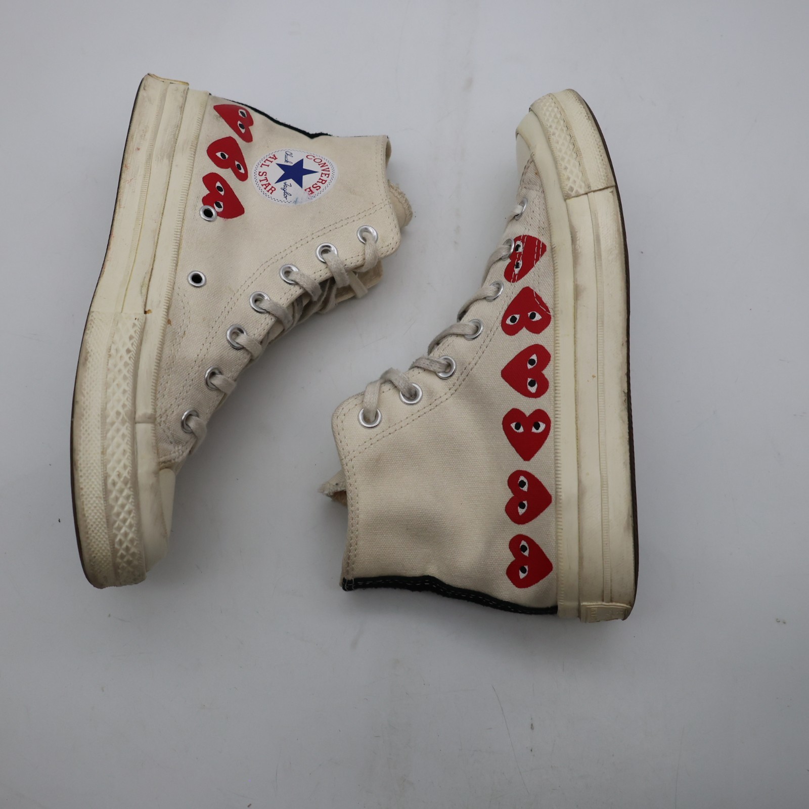 Converse Chuck 70 CDG Hi Men's 6 Women's 8 Multi Heart Sneakers 162972C thumbnail 5