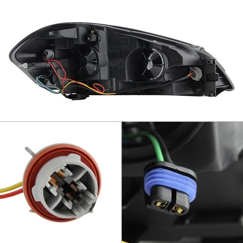 For Chevy Impala 06-13 Spyder Driver & Passenger Side Black Euro Headlights - Изображение 2 из 4