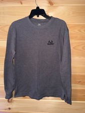 Realtree Men's Dark Gray Long Sleeve T-Shirt Size Medium