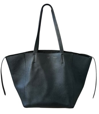 Céline Cabas Phantom Leder Handtasche schwarz Damen