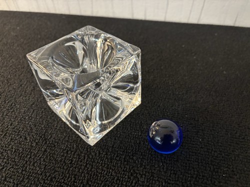 Cendrier bille bleue en cristal de Daum France - Picture 6 of 8