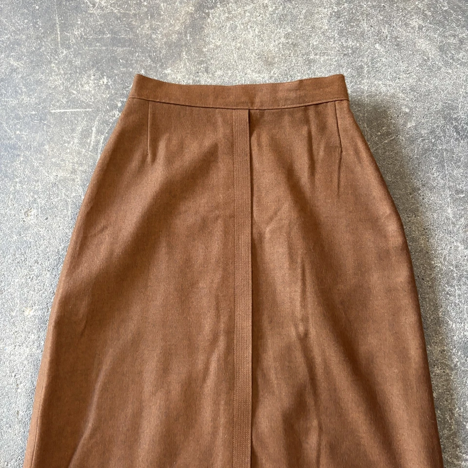 Falda vintage Norman Baker Co para mujer mezcla de lana mediana cintura alta clásica años 70 Foto 2 de 4