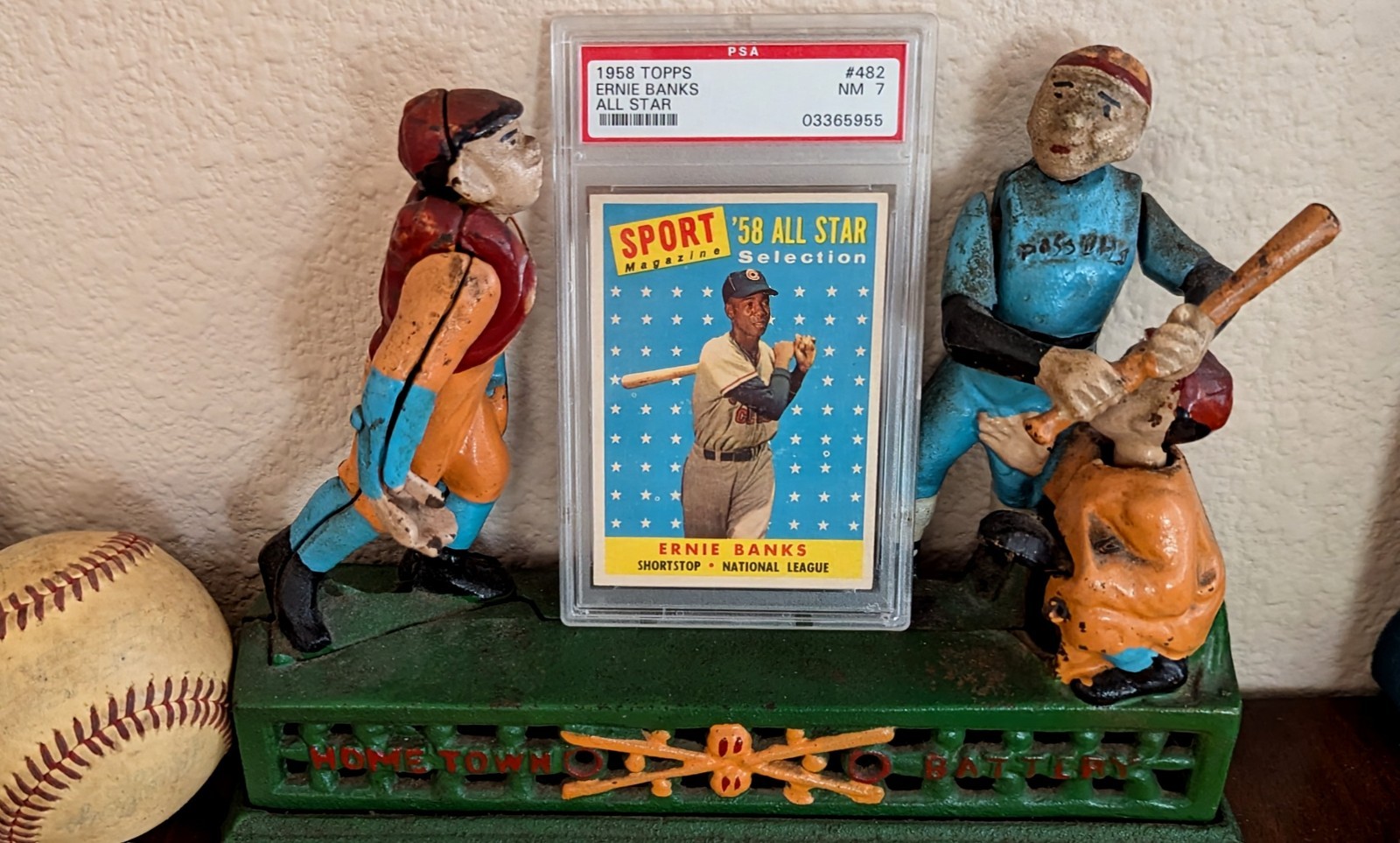 1958 Topps #482 Ernie Banks Chicago Cubs HOF All Star PSA 7 NM