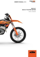 KTM Owners Manual Book Guide 2026 350 XC-F FACTORY EDITION.